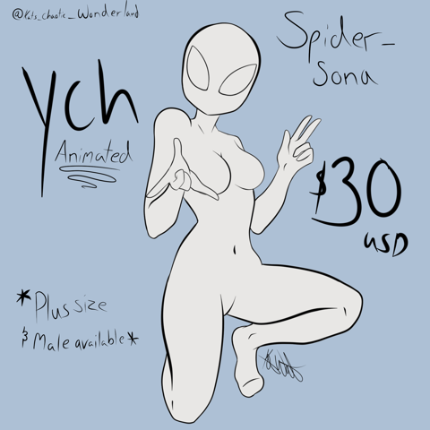 YCH - SPIDERSONA PAGE ART - 4 poses - YCH.Commishes