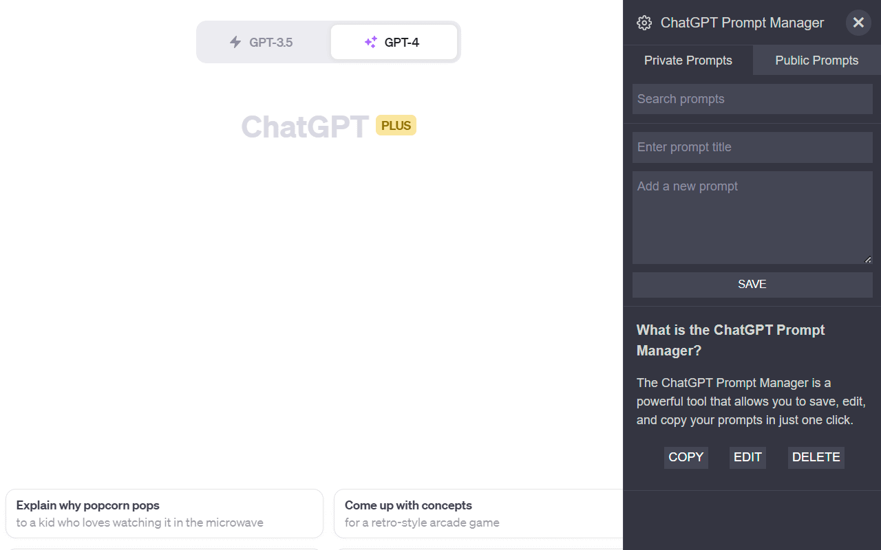 ChatGPT Prompt Manager