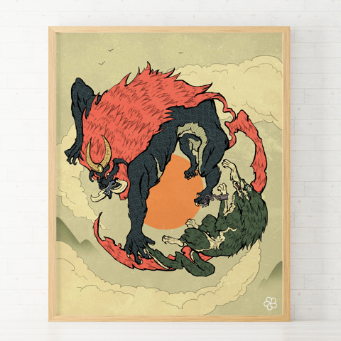 ネックレス・ペンダント EOU STUDIO TANGLE PLANT N4 Gengar Ukiyo-e Style - Hana Art's Ko-fi Shop