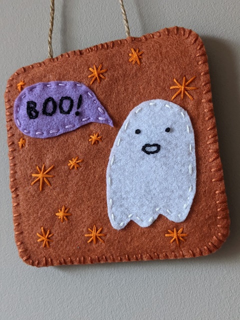 Boo Ghost Wall Hanging