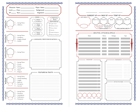 Fillable DnD 5e Character Sheet - SelShaded Creations by Selryna's Ko ...