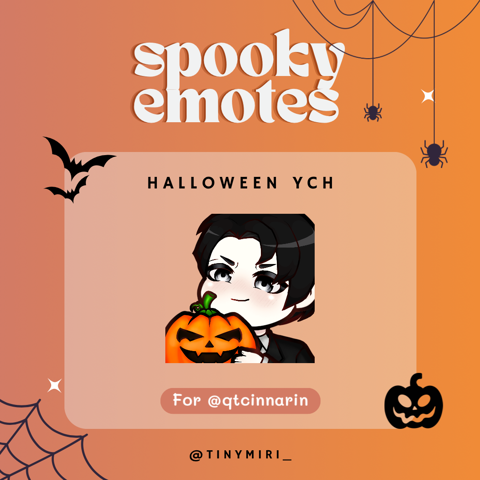 𖠗 🎃 ࣪˖ Spooky Halloween Emote Pumpkin Themed 