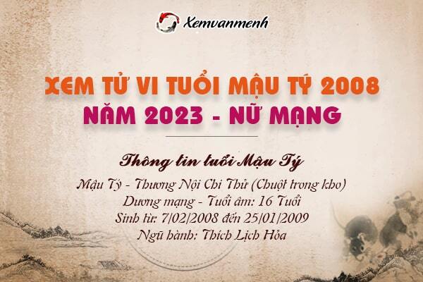 Tử Vi Tuổi Mậu Tý 2008 Nữ Mạng Năm 2023: Bí Mật Của Sao Thái Dương Và Lời Khuyên Vàng Cho Một Năm Rực Rỡ