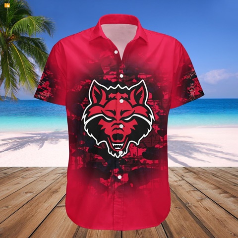 Arkansas State Red Wolves Camouflage Vintage Hawai