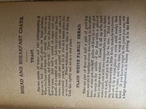 1892 Bread and Yeast recipe