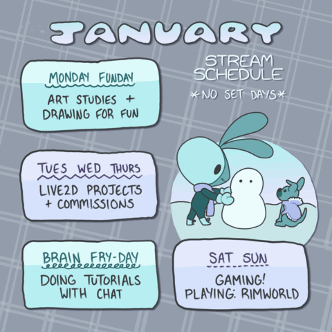 January Stream Schedule