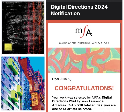 Double Acceptance to MFA Digital Directions 2024