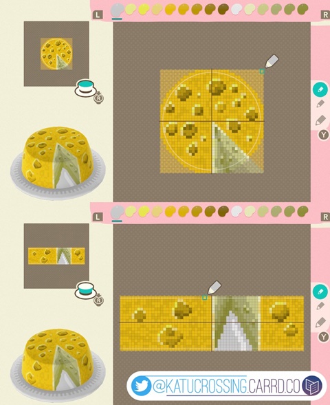 Yellow Swiss Cheese Wheel Grid Pattern