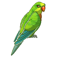 Green Pixel Parrot