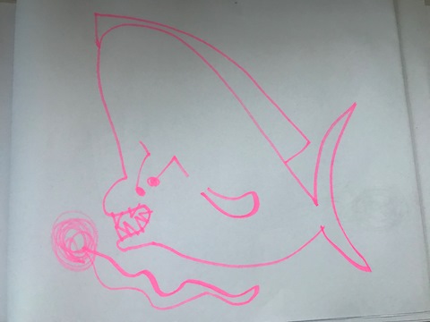 Piranha chasing sea creature