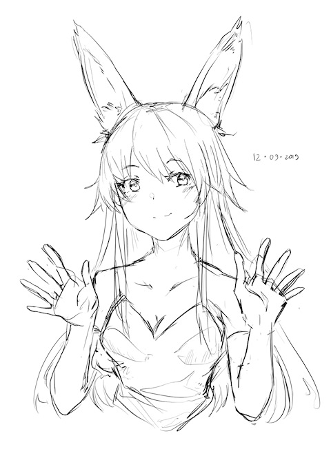 Sketch fox girl