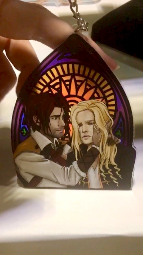 Castlevania stained glass charm