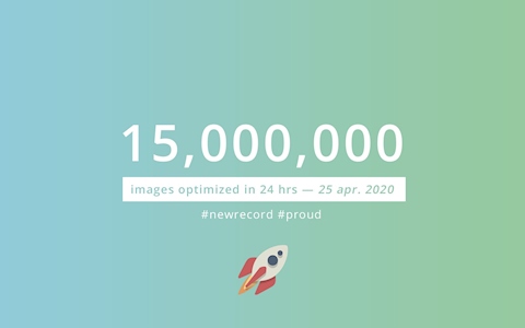 15 million images optimized within a day !