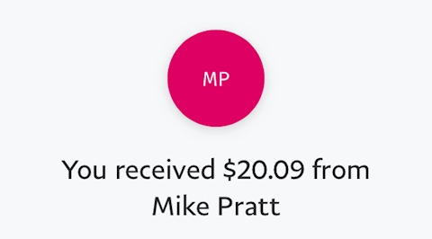 Thank you Mike Pratt for supporting me!