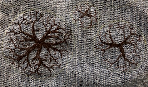 Evolving forest - embroidery experiment
