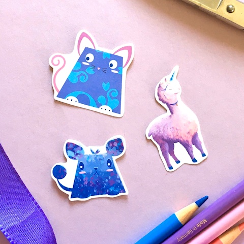 Cute animal stickers