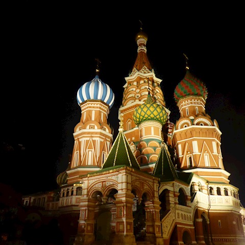 St Basil’s Cathedral, Red Square, by night