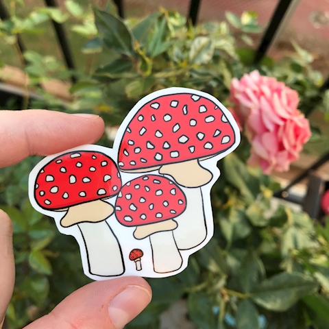 Red Cap Mushroom Sticker
