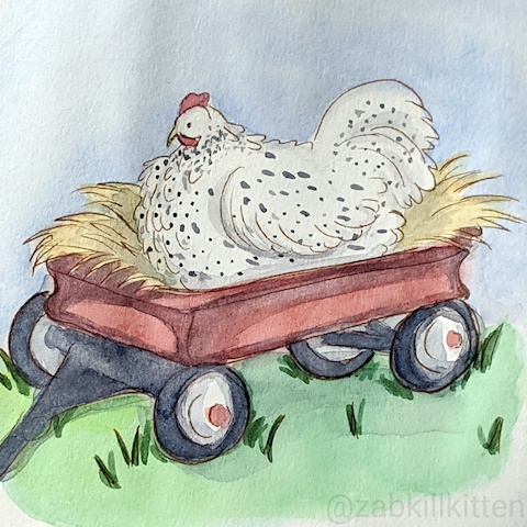 Chickie in a Wagon