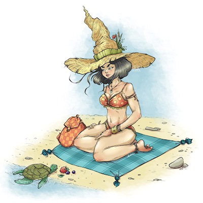 Witch on the Beach