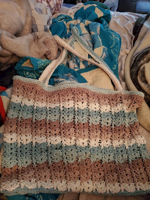 Easy V Bag, pattern from The Crochet Crowd