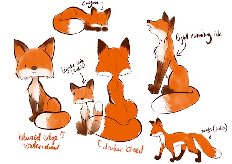 Digital Fox sketches
