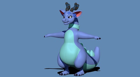 plushie dragon character - wip