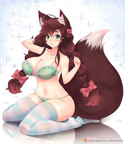 Fluffy fox girl