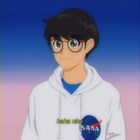 90s anime portrait