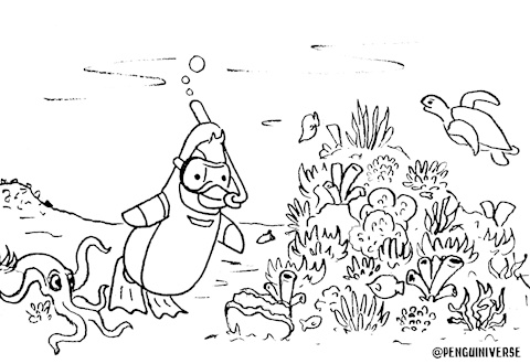 Great Barrier Reef Colouring page