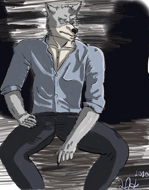Wolf Dude Pose 