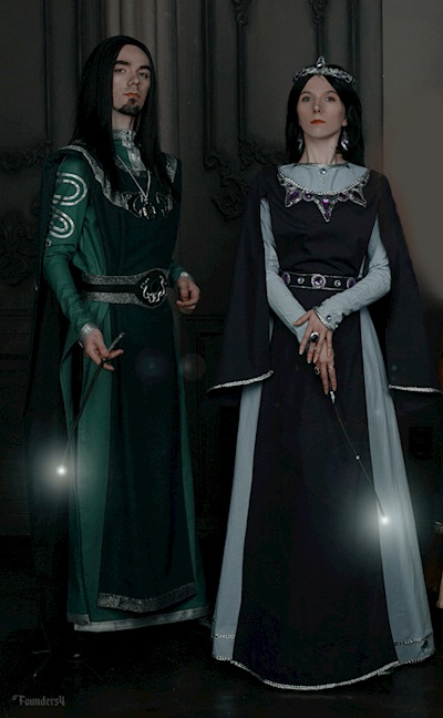 Salazar #Slytherin and #Rowena #Ravenclaw. #Hogwarts #Romance