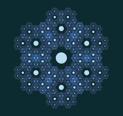 Snowflake looking fractal from Circles
