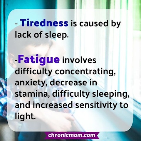 The difference between being tired and fatigue
