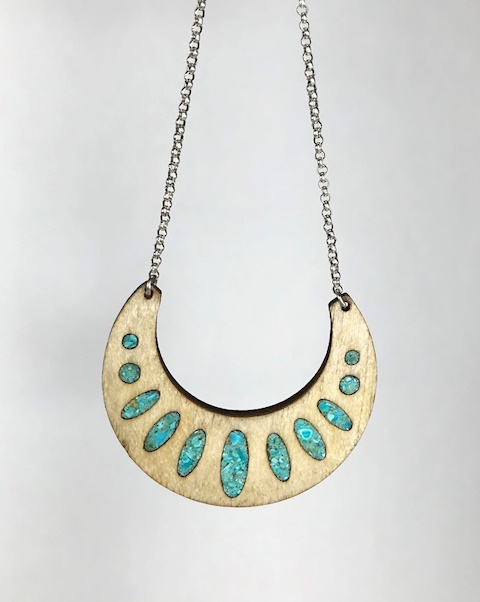 Turquoise Stone Inlay Necklace