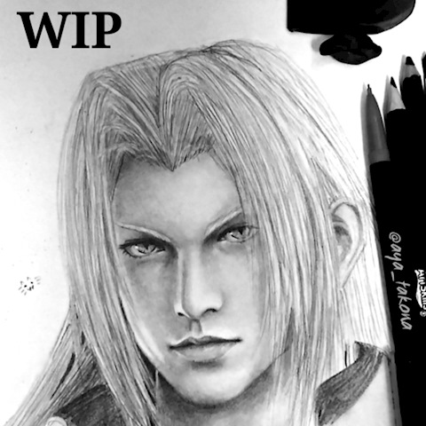 WIP of Sephiroth from FFVII 