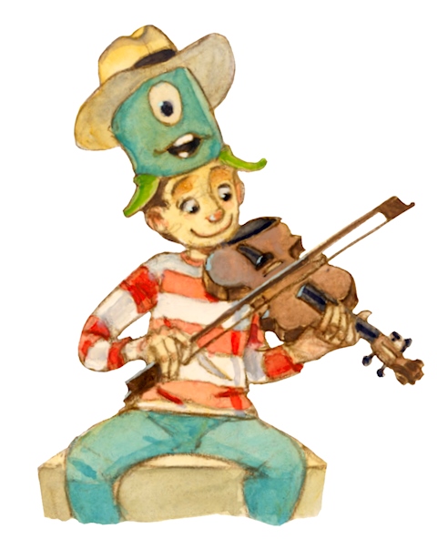 Boy playing the violin 