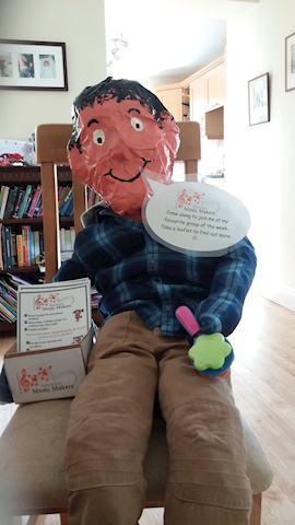 Fred - our scarecrow for the scarecrow trail 