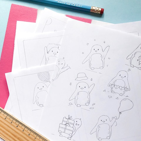 A sneak peek at new Penguin Calendar designs!