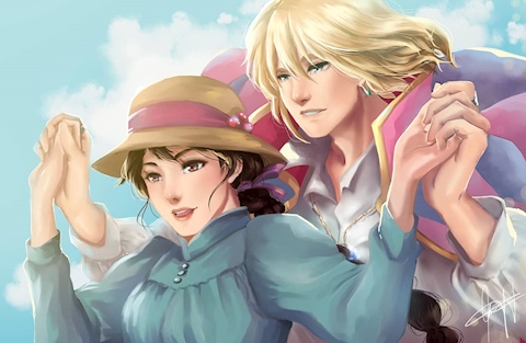 Howl and Sophie Ghibli Redraw 