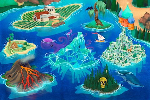 Seven Odd Islands Map
