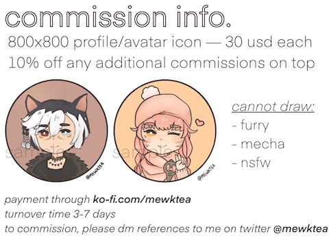 updated commission info