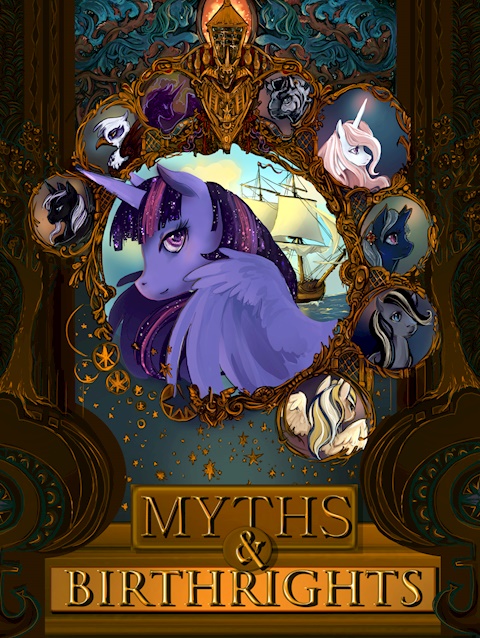 Myths and Birthrights Cover Art, By Saint-Juniper