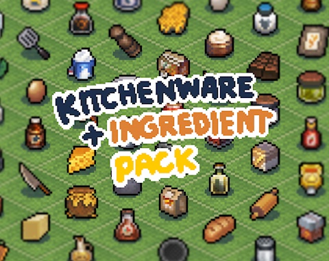 Pixel Kitchenware & Ingredients Pack
