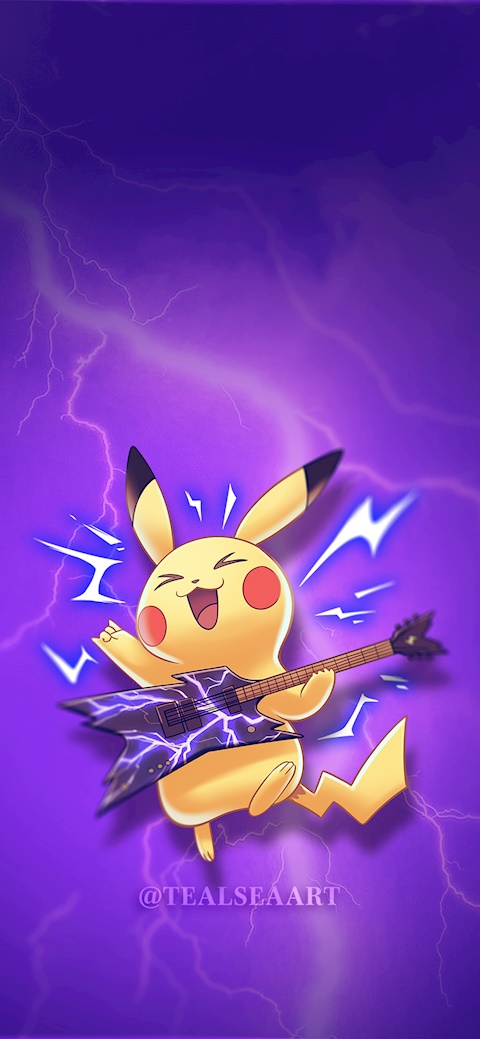 Rockstar Pikachu - Wallpaper