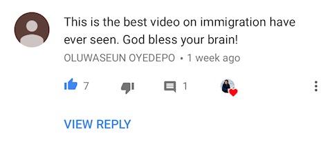 Featuring some of the best comments I got!