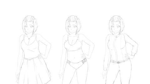 Roya. Other outfits sketchs