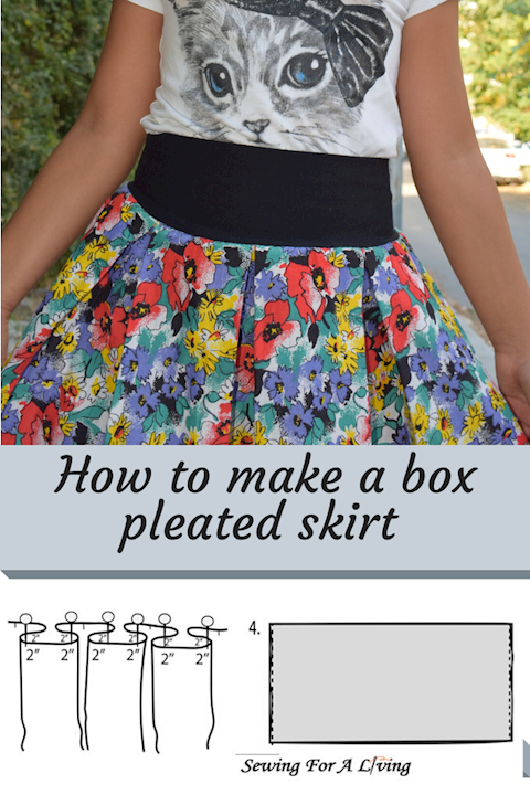 Make a box pleated skirt