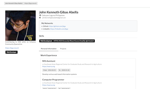 My Resume Screenshot
