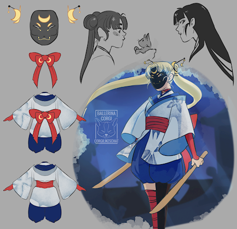 Edo Era - Sailor Moon Re-design